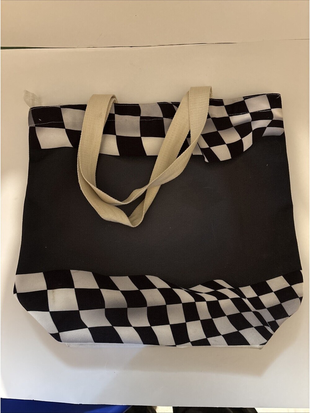 black and white checkered bags